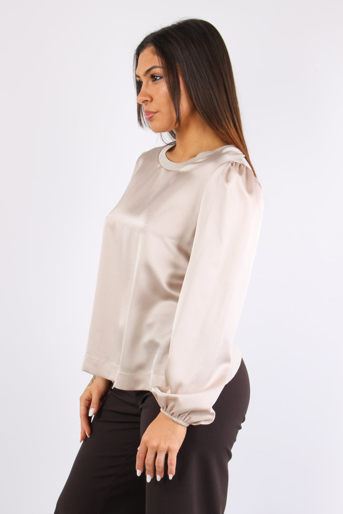 Casacca Manica Lunga Bimateria Nude-3