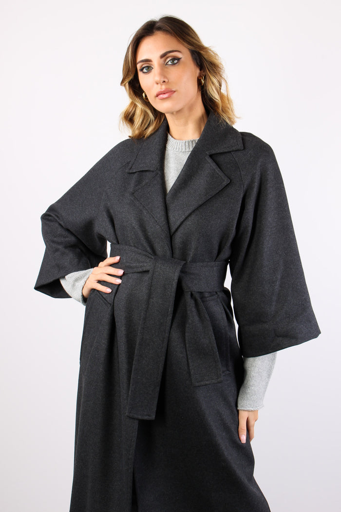 Cappotto Cachemire Cinturato 0 Antracite-5