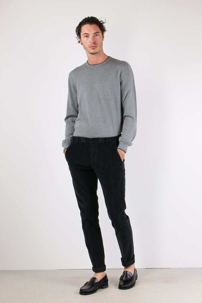 Gaubert Pantalone Velluto Mill Nero-6