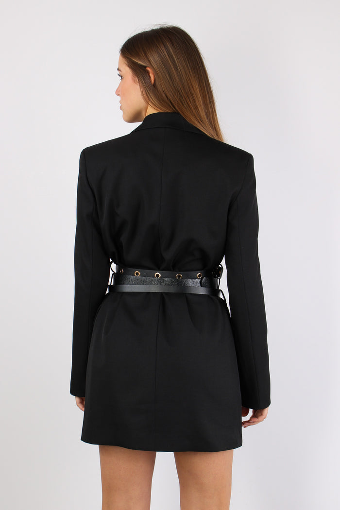 Abito Tripla Cintura Nero-7