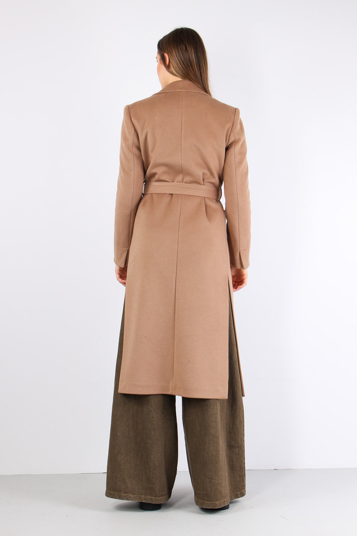 Cappotto Vestaglia Tasca Toppa Cammello-4