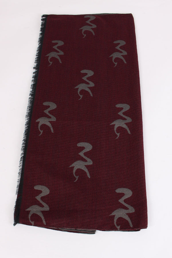 Sciarpa Logo Burgundy