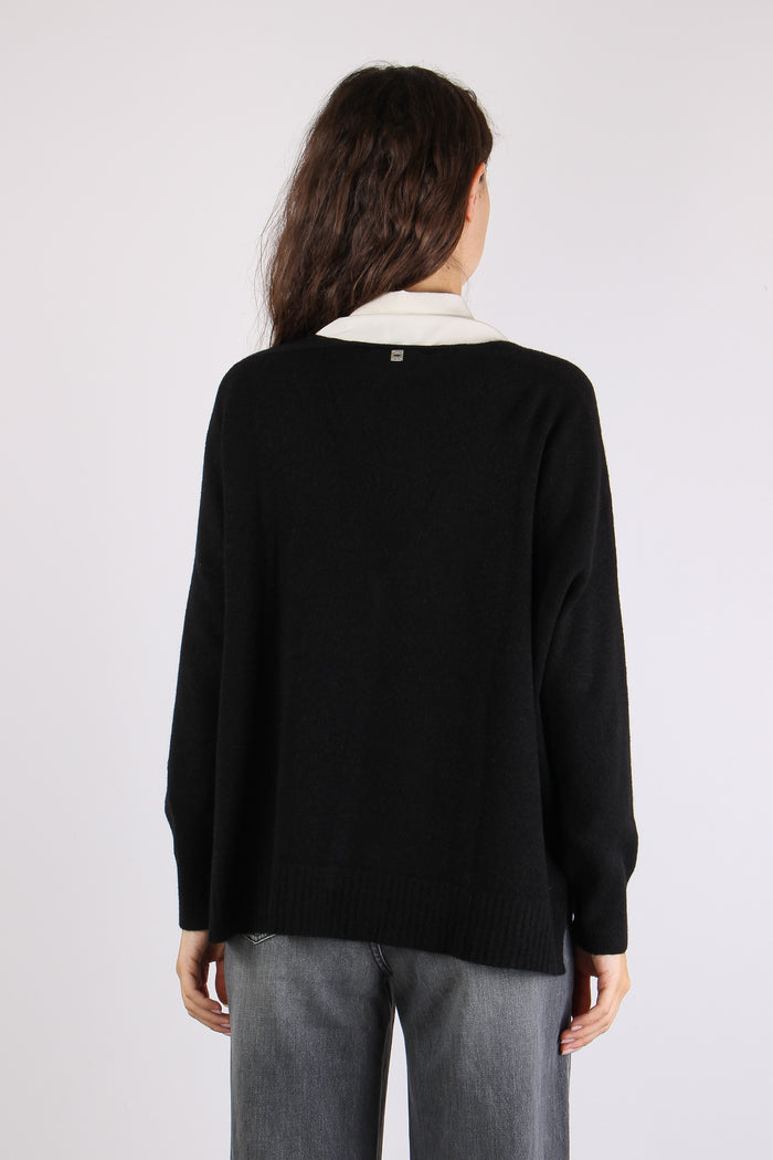 Cardigna Over Maglia Meteorite-5