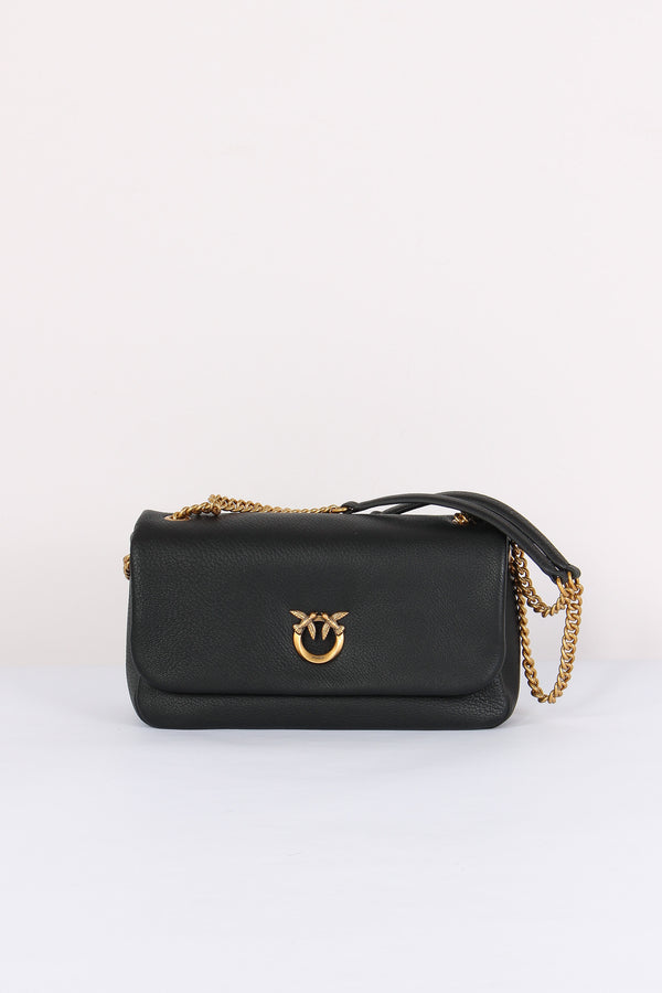 Tracolla Click Soft Horizontal Chain Nero/antique Gold