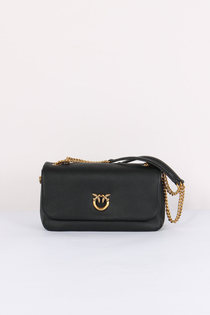 Tracolla Click Soft Horizontal Chain Nero/antique Gold