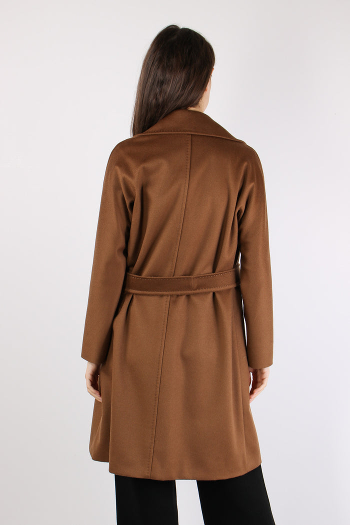 Dravenna Cappotto Cintura Lana Visone-6