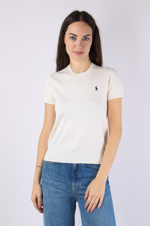 Pullover Manica Corta Cream-2