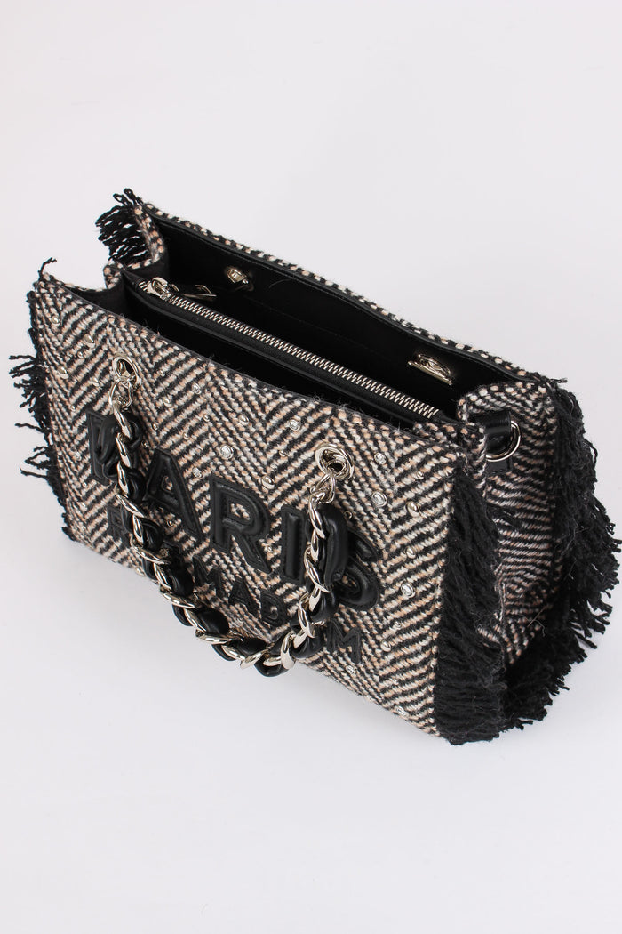 Mini Shopping Tweed Frange Tweed Black-6