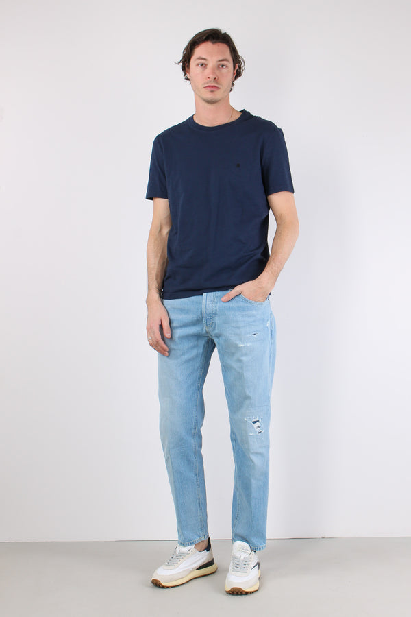 T-shirt Cotone Fiammato Logo Universo