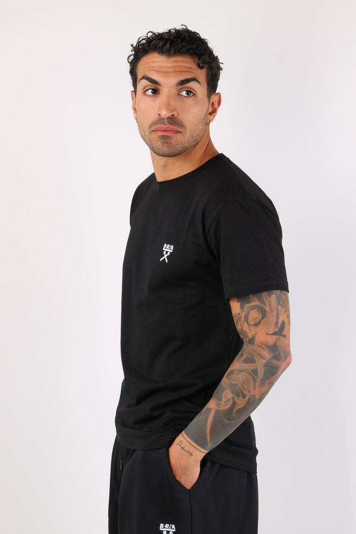 T-shirt Regular Logo Nero-3