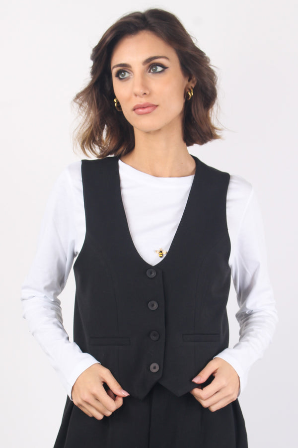 Gilet Uomo Flanella Nero