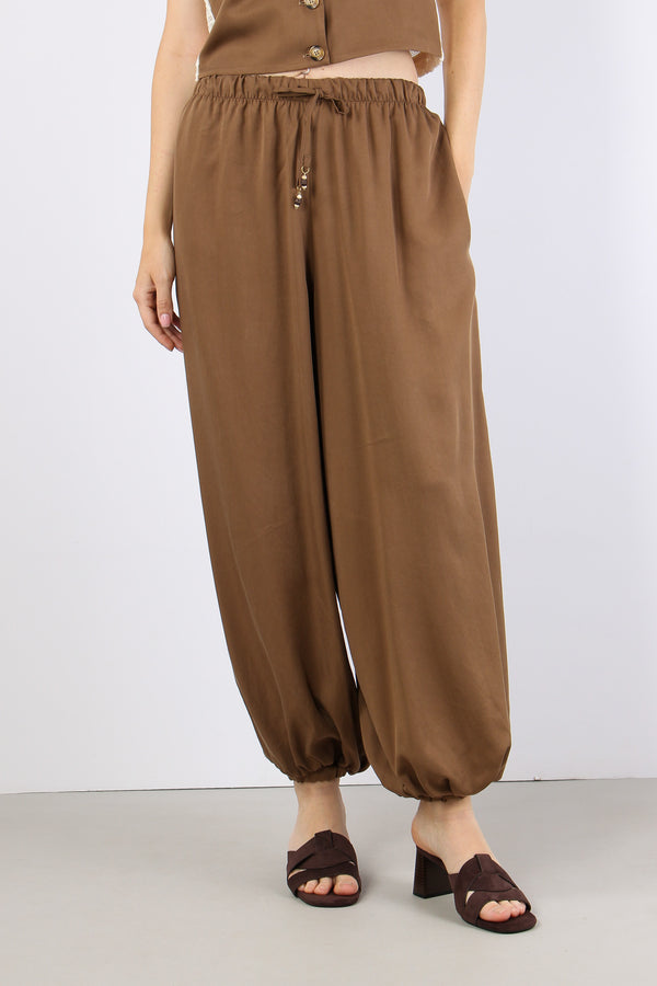 Pantalone Elastico Fondo Tabacco-2