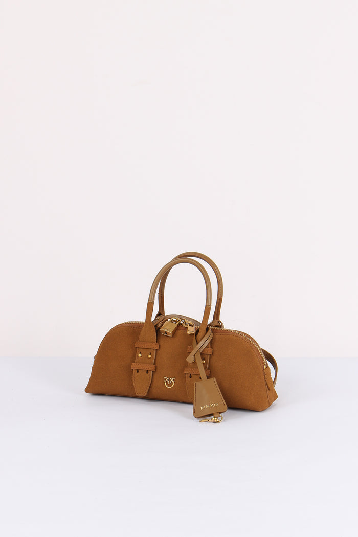 Bowling Bag Suede Marrone-2