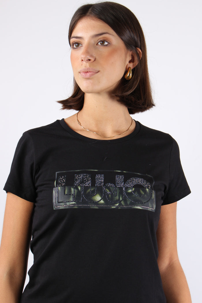 T-shirt Mc Logo Militare Nero/dark Green-6