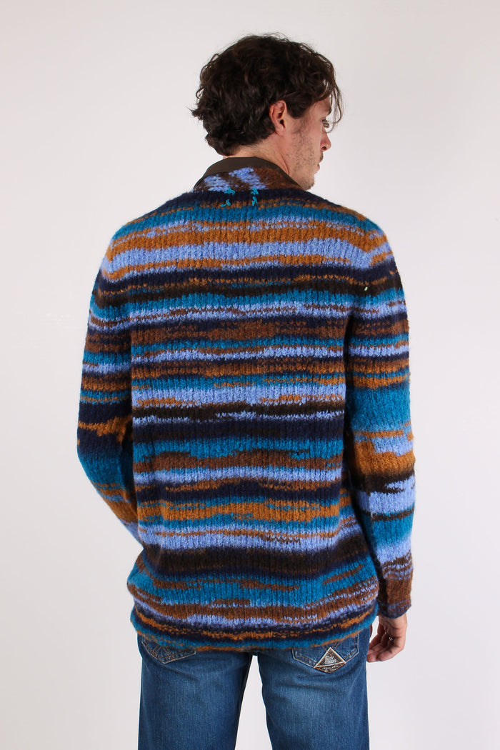 Cardigan Riga Indefinita Blu/ruggine-4