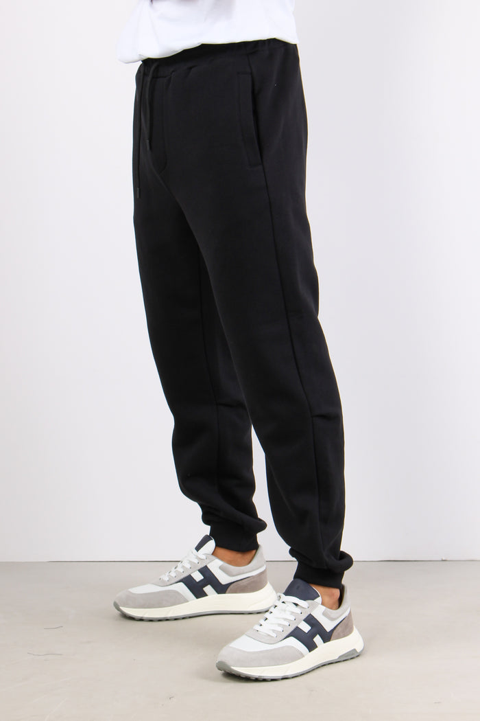 Pantalone Felpa Logo Nero-3