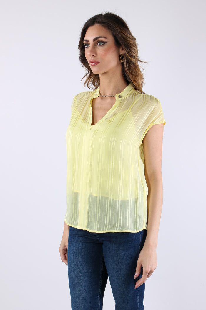 Casacca Sm Effetto Rigato Lemon Juice-6