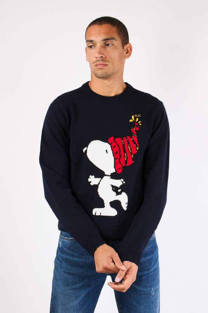 Maglia Logo Grande Snoopy Navy Blue-3