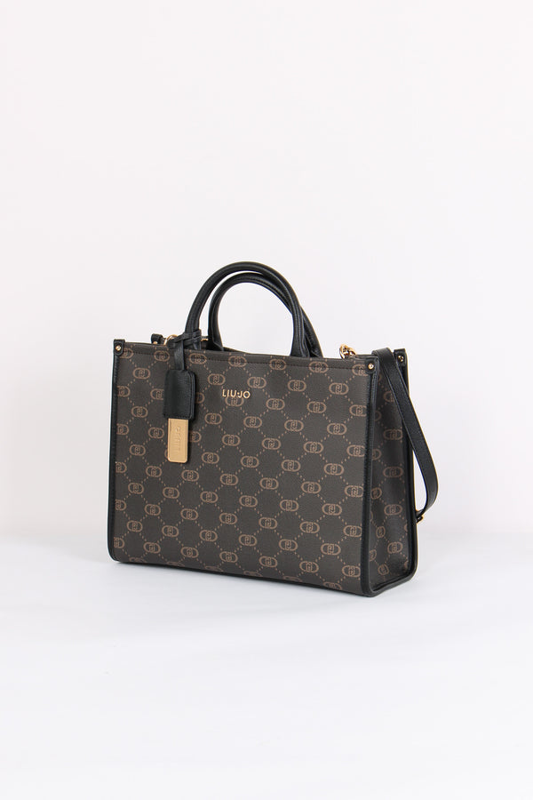 Shopping Rigida Monogram Nero-2