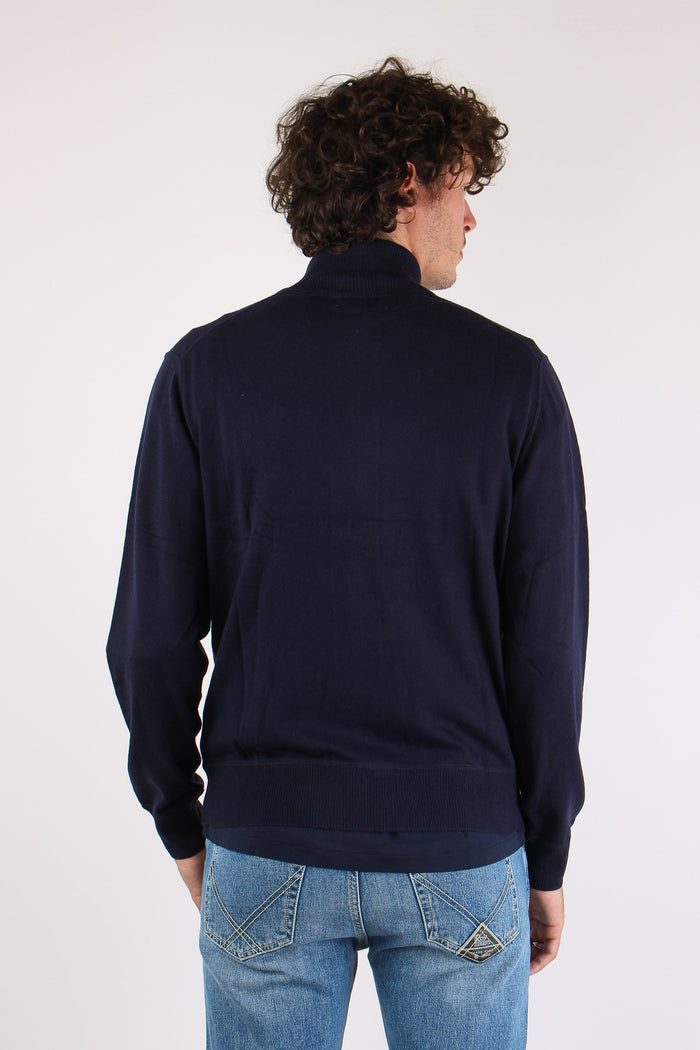 Full Zip Logo Navy Blue-3