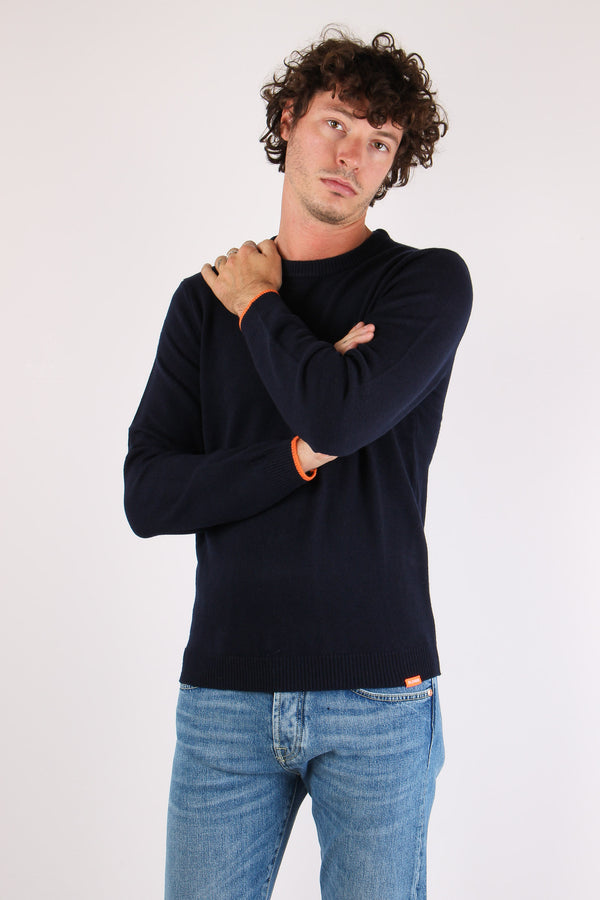 Maglia Lana Logo Navy Blue-2
