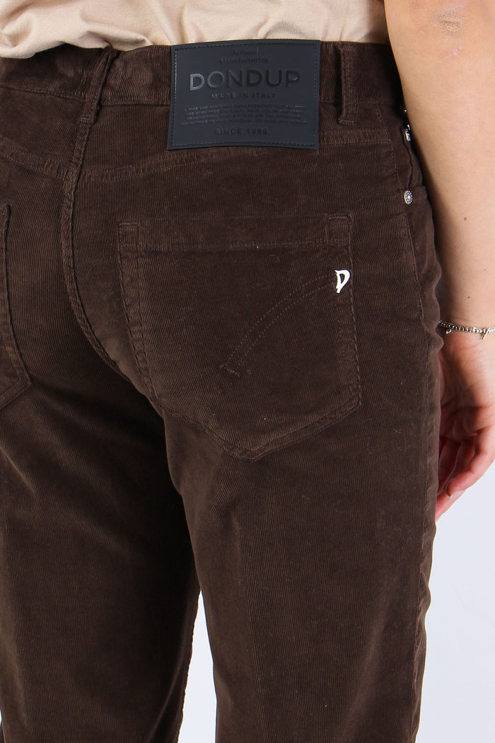 Koons Pantalone Velluto Mille Cioccolato-8