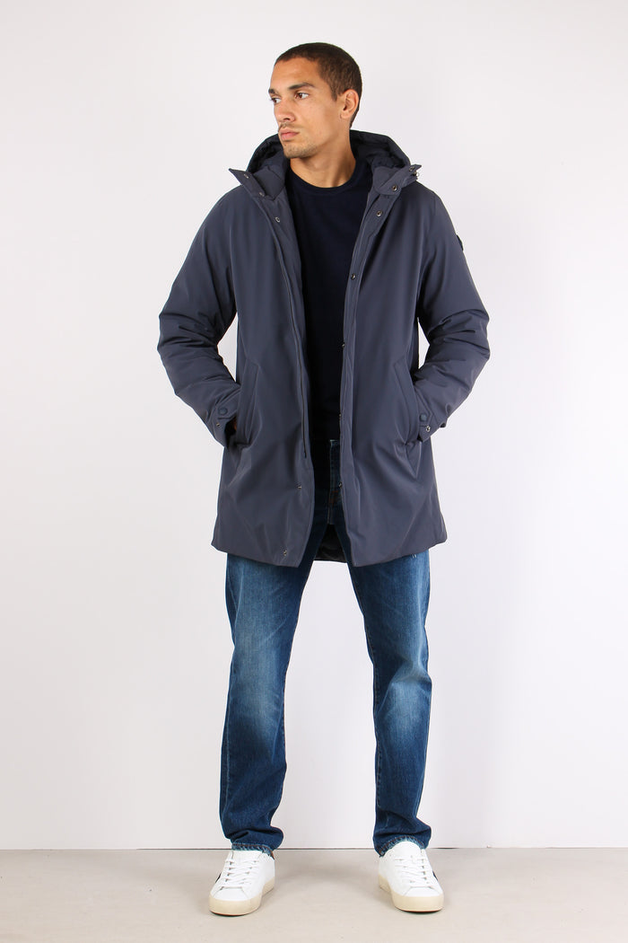 Parka Nylon Liscio Navy-6