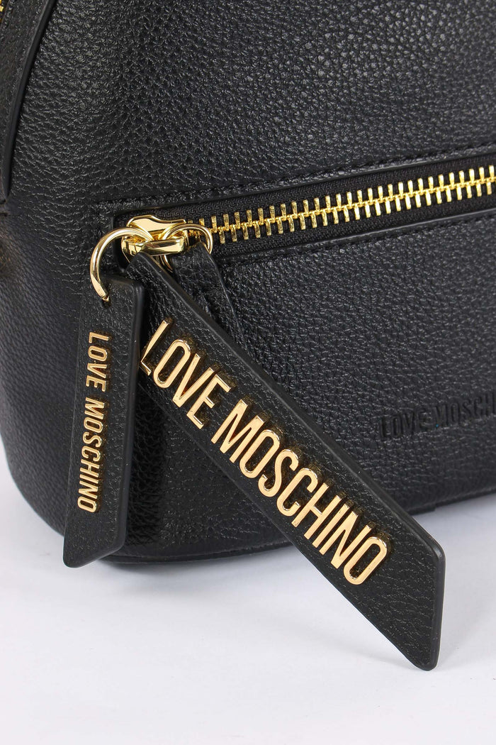 Mini Zaino Zip Cursore Logo Nero-7