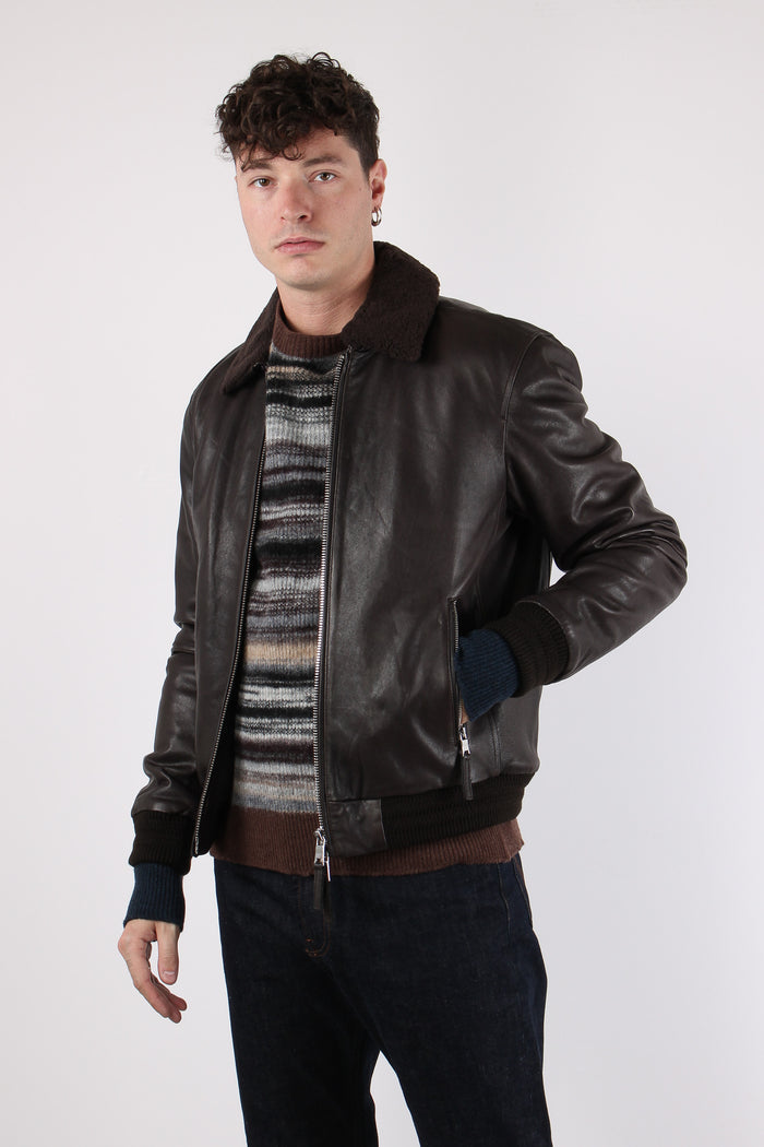 Bomber Pelo Rimovibile Dark Brown-2