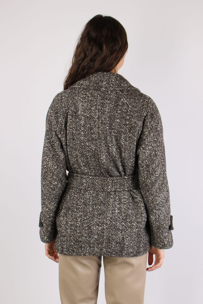 Mllsecolo Cappotto Boucle Spinato Testa Di Moro-5
