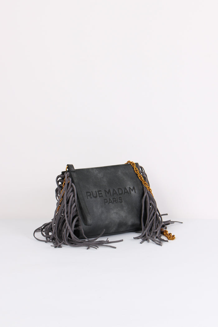 Pochette Vintage Frange Vintage Black-5