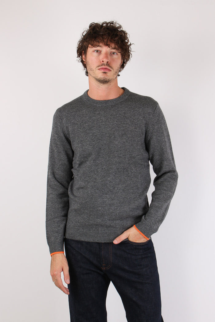 Maglia Lana Logo Grigio