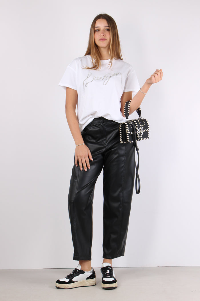 T-shirt Scritta Catena Bianco/chains-4