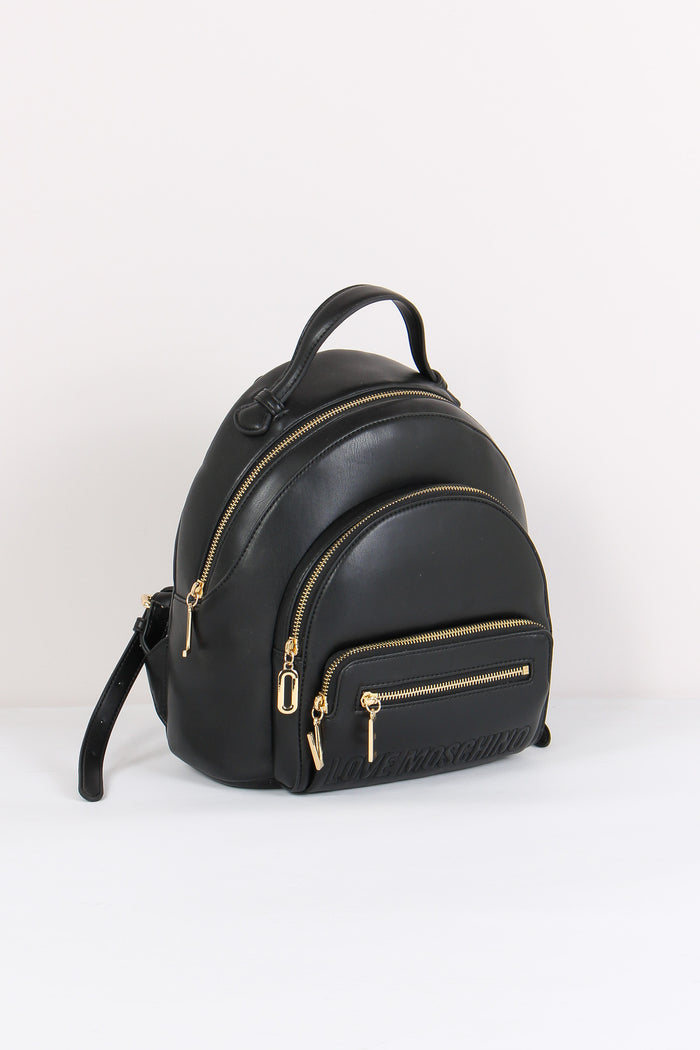 Zaino Zip Charm Lettere Nero-5