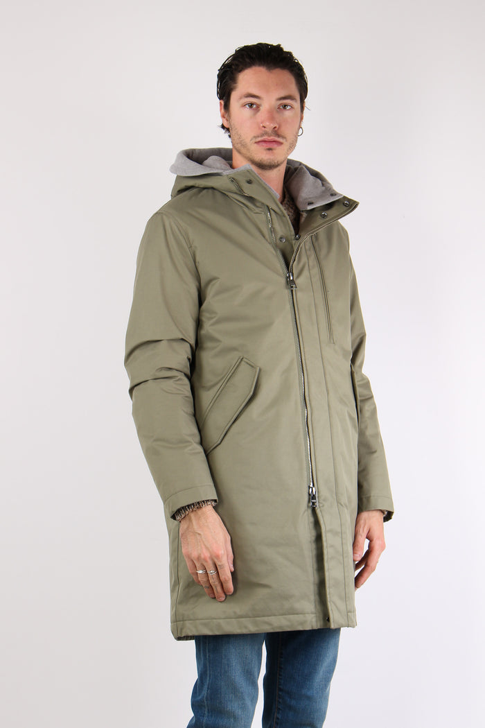 Parka Inserto Lana Verde Polveroso-7