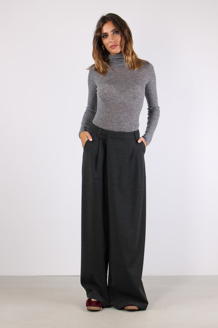 Pantalone Chiusura Asimmetrica Grigio