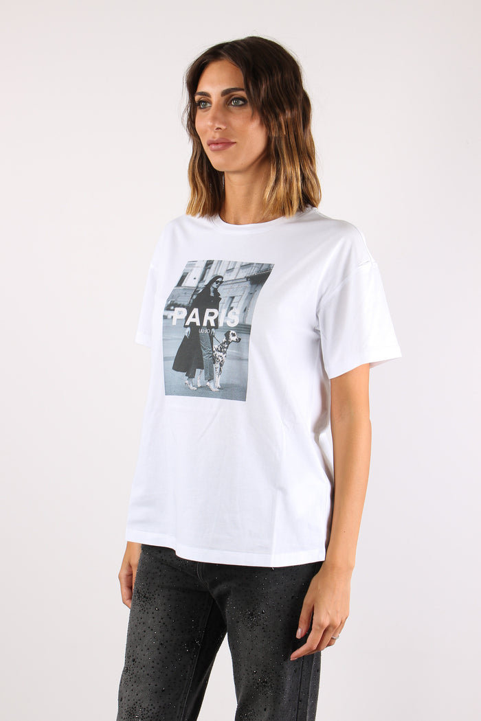 T-shirt Stampa Paris Bianco/paris-4