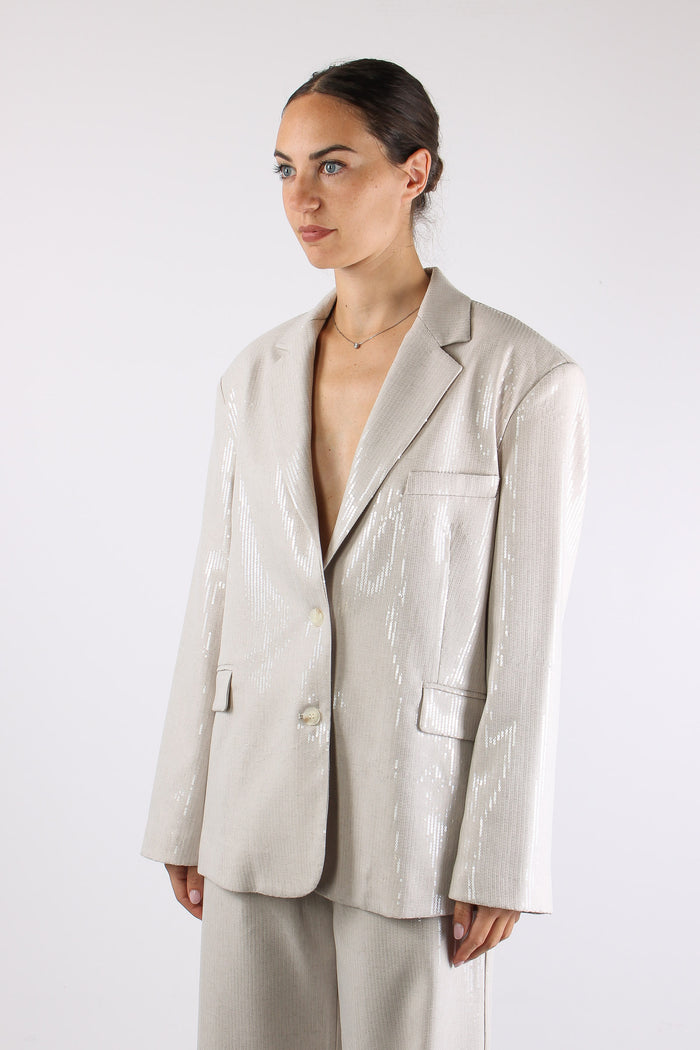 Giacca Paillettes Ecru-4