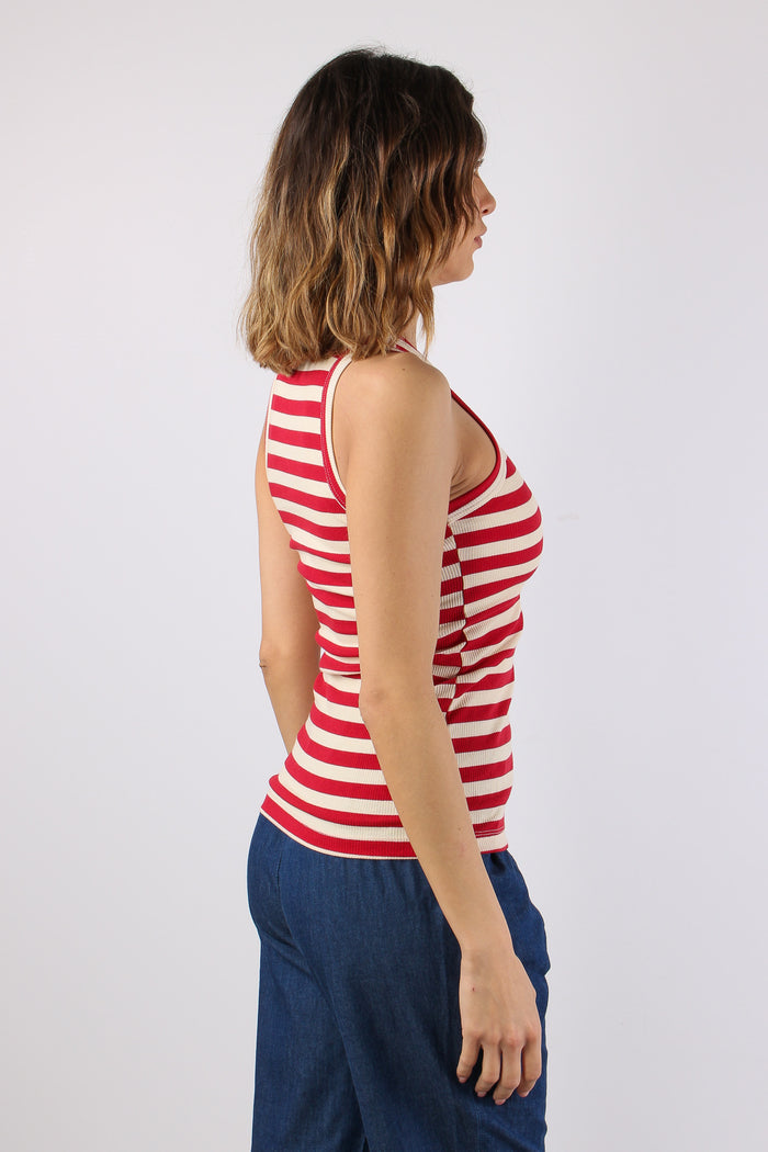 Canotta Costina Patch Cuore Rosso/panna-6