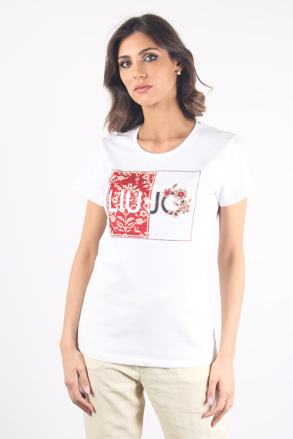 T-shirt Logo Cuore Bco/orient