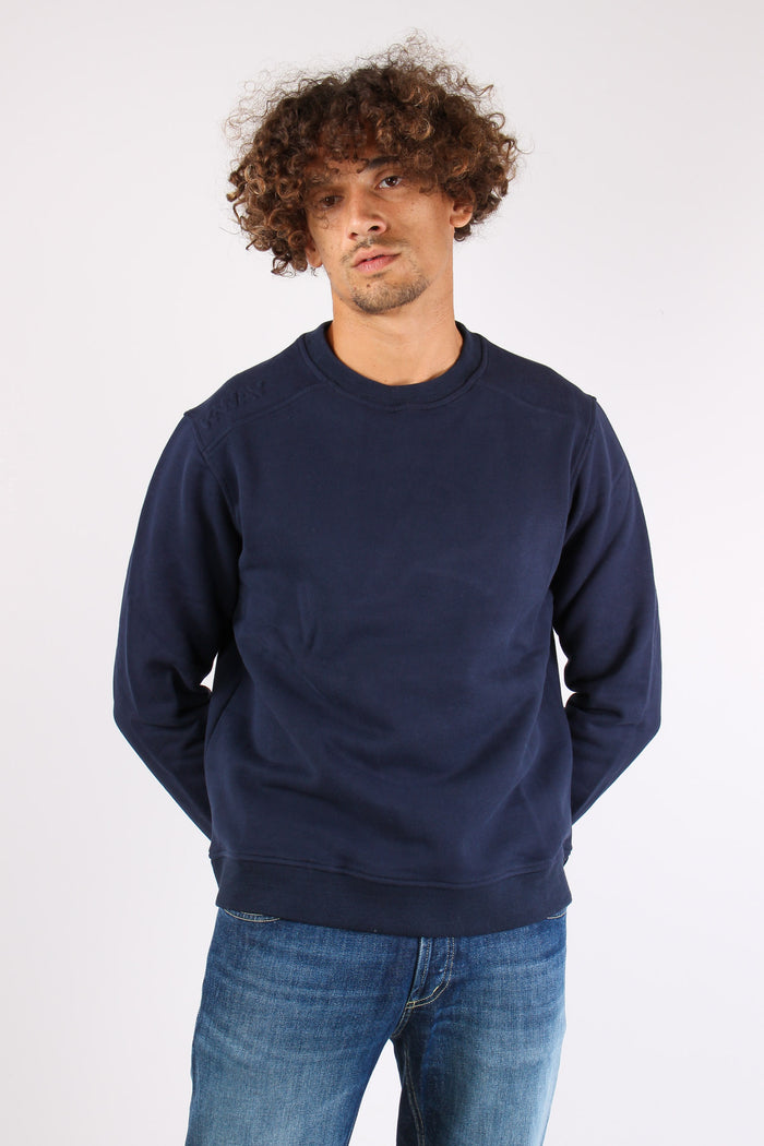 Felpa Logo Tono Su Tono Blue Depth