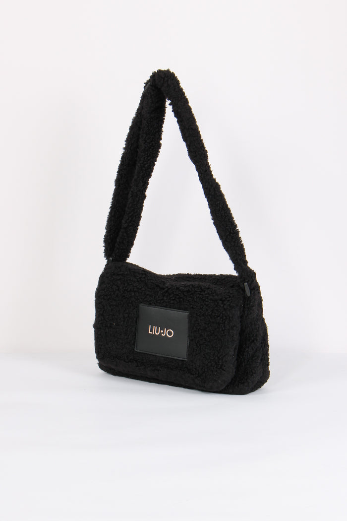 Mini Tracolla Teddy Patta Nero-2