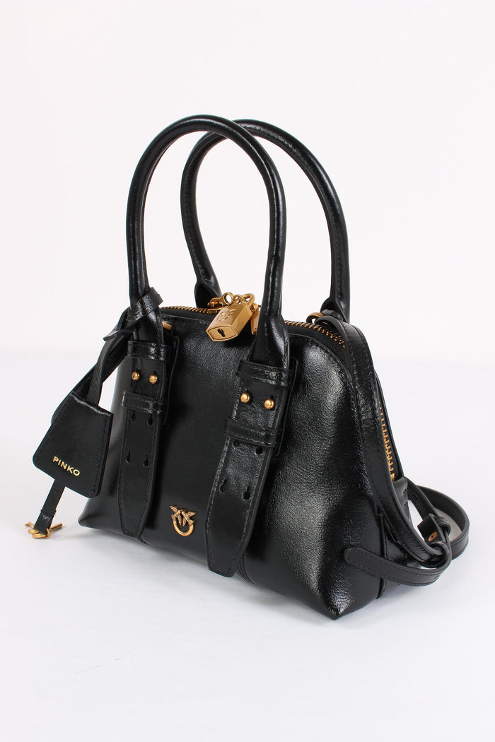 Bowling Bag Zip Mini Nero/gold-4