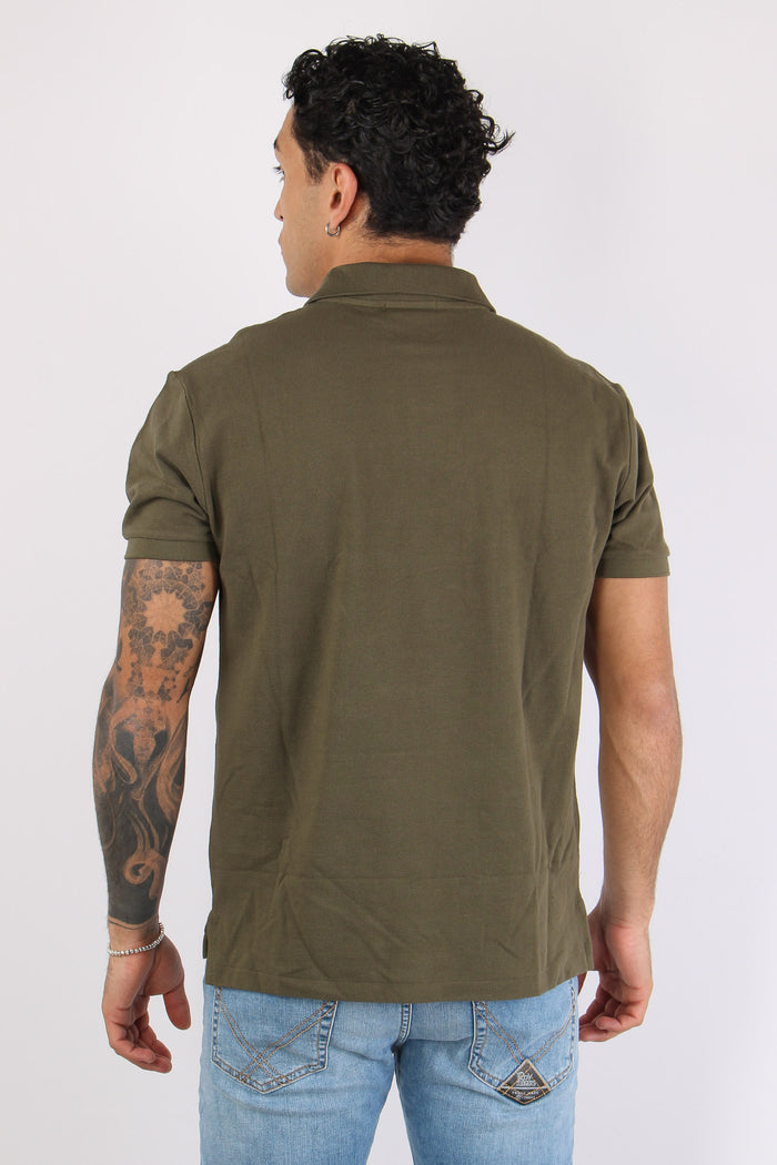 Polo Slim Fit Mesh Canopy Olive-4