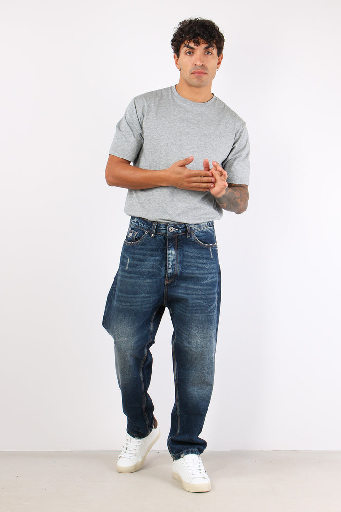 Jeans Largo Denim Medio-3