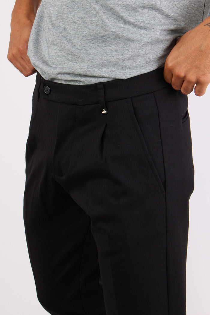 Pantalone Chino Punto Milano Nero-7
