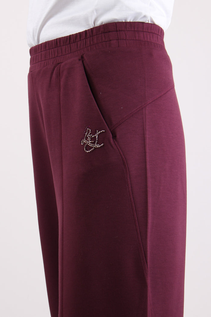 Pantalone Palazzo Scuba Red/amburgine-7