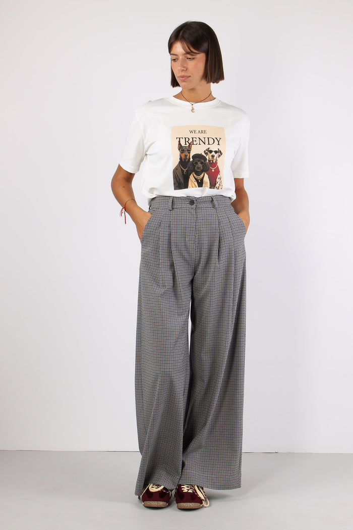 Pantalone Doppia Pences Micro Blu/bordeuax-2
