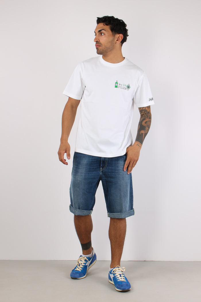 T-shirt Scritta Ricami Gin Clock-5