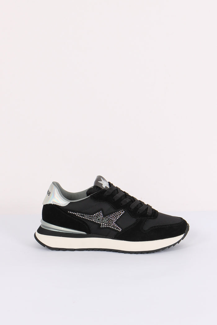 Sneakers Stargirl Strass Logo Nero